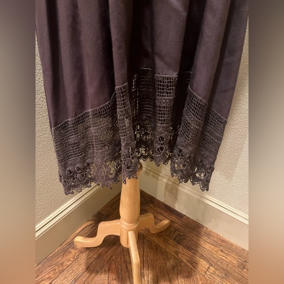 VTG Free People Embellished Lace Beaded Midi Hi Lo Dress S - Picture 3 of 12